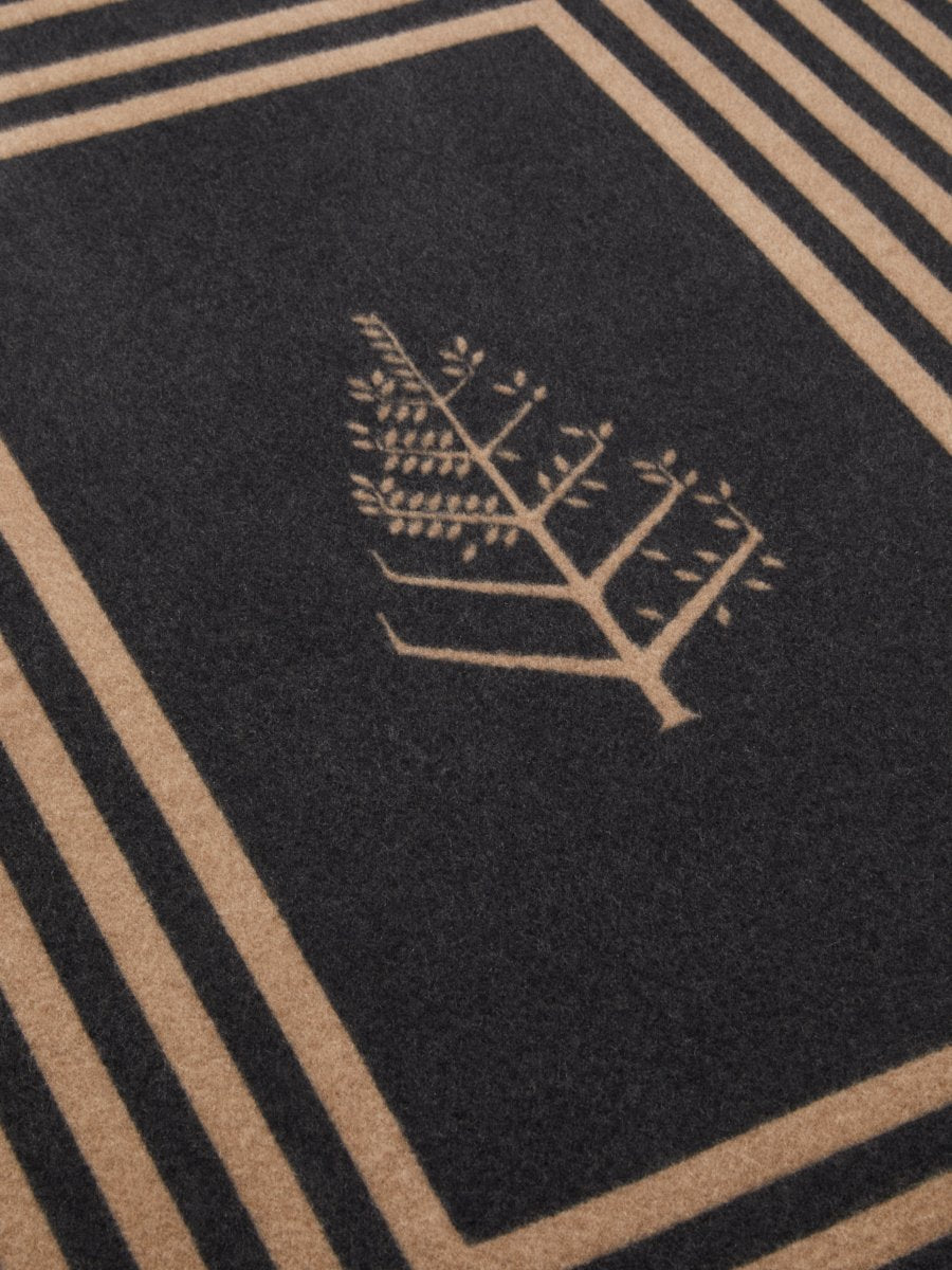 Leather Trim Throw - Four Seasons At Home